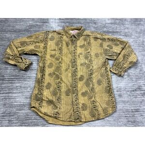 Cargo Company Shirt Mens Medium Yellow‎ Button Up Longsleeve